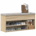 Bancă De Pantofi Stejar Sonoma 102X30,5X45 Cm Lemn Prelucrat