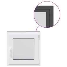 Fereastra De Subsol 60X60 Cm Rabatabil Din Dreapta Antracit