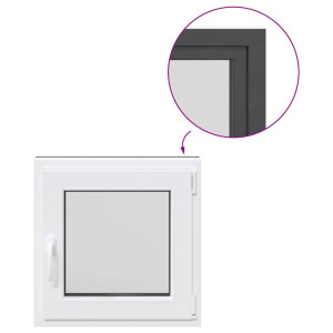 Fereastra De Subsol 60X60 Cm Rabatabil Din Dreapta Antracit