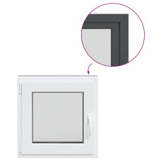 Fereastra De Subsol 60X60 Cm Rabatabil Din Stânga Antracit