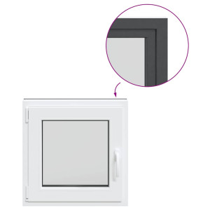 Fereastra De Subsol 60X60 Cm Rabatabil Din Stânga Antracit