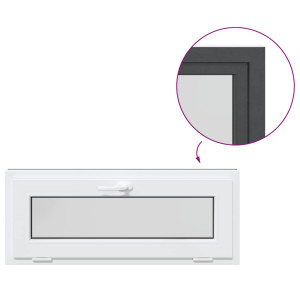 Fereastră De Subsol Risor 100X40 Cm Înclinat 2 Geamuri Antracit