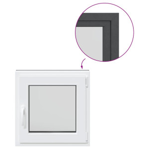 Fereastra De Subsol 60X60 Cm Rabatabil Din Dreapta Antracit