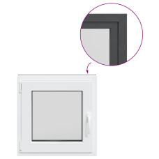 Fereastra De Subsol 60X60 Cm Rabatabil Din Stânga Antracit