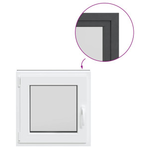 Fereastra De Subsol 60X60 Cm Rabatabil Din Stânga Antracit