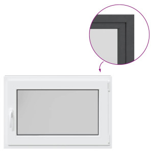 Fereastra De Subsol 90X60 Cm Rabatabil Din Dreapta Antracit