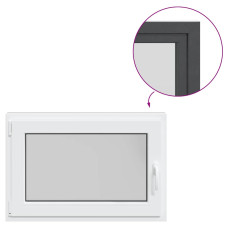 Fereastra De Subsol 90X60 Cm Rabatabil Din Stânga Antracit