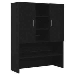 Dulap Mașină De Spălat Stejar Negru 70,5X25,5X90 Cm