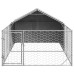 Canisa De Exterior Cu Alergare 4X2X1,5 M Otel Galvanizat