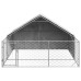 Canisa De Exterior Cu Alergare 3X3X1,9 M Otel Galvanizat