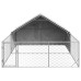 Canisa De Exterior Cu Alergare 4X3X1,9 M Otel Galvanizat