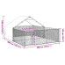 Canisa De Exterior Cu Alergare 4X3X1,9 M Otel Galvanizat