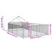 Canisa De Exterior Cu Alergare 7X3X1,9 M Otel Galvanizat