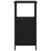 Cititor Comodă Cu Sertar 2 Pcs Stejar Negru 34 X 35.5 X 70 Cm