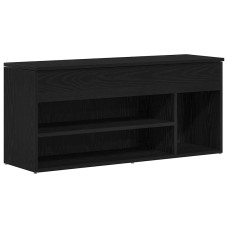 Bancă De Pantofi Stejar Negru 102X30,5X45 Cm Lemn Prelucrat