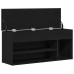 Bancă De Pantofi Stejar Negru 102X30,5X45 Cm Lemn Prelucrat