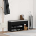 Bancă De Pantofi Stejar Negru 102X30,5X45 Cm Lemn Prelucrat