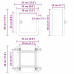 Comodă De Control Gri 25 X 13 X 30 Cm Plastic Abs
