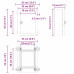 Comodă De Control Gri 25 X 13 X 33 Cm Plastic Abs