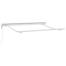 Cadru De Copertină Alb 3 X 2 M Metal