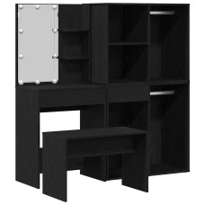 Set De Dressing 2 Pcs Negru 140 X 40 X 140 Cm Lemn Compozit