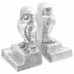 Suporturi Pentru Cărți 2 Pcs Argintiu 12 X 9 X 19 Cm Aluminiu