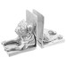 Suporturi Pentru Cărți 2 Pcs Argintiu 12 X 15 X 18 Cm Aluminiu