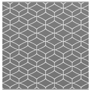 Covor De Exterior Arakil Gri Și Alb 250 X 250 Cm Pp