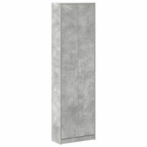 Dulap Cu Raft Cu Ușă Gri Beton 55 X 25 X 189 Cm Lemn Compozit