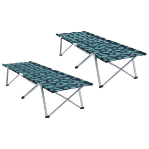 Pat Pliabil Pentru Camping 2 Pcs Model Frunze 62 X 194 X 42 Cm