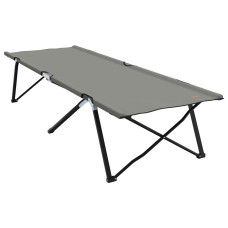Pat Pliabil Pentru Camping Gri 206 X 76 X 74 Cm Tafeta Oxford