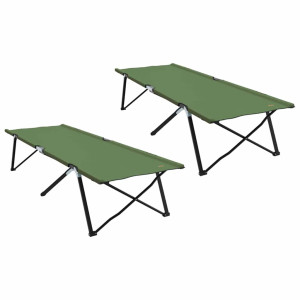 Pat Pliabil Pentru Camping 2 Pcs Amy Galben 206 X 76 X 74 Cm