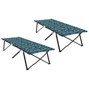 Pat Pliabil Pentru Camping 2 Pcs Model Frunze 206 X 76 X 74 Cm