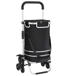 Carucior De Cumpărături Negru 47 X 39 X 100.5 Cm Tafeta Oxford