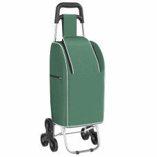 Carucior De Cumpărături Verde 39,5 X 33 X 93 Cm Tafeta Oxford