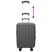 Valiză Cu Blocare Gri Închis 34 X 23 X 55.5 Cm Plastic Abs