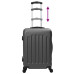 Set De Valize Cu Blocare 3 Pcs Gri Închis 50 X 31 X 78 Cm