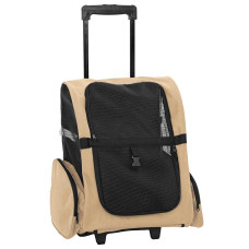 Cărucior Pentru Animale De Companie 3 În 1, Design Nisipos, 48X32X(57-106) Cm, Material Oxford