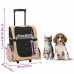 Cărucior Pentru Animale De Companie 3 În 1, Design Nisipos, 48X32X(57-106) Cm, Material Oxford