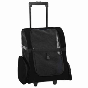 Cărucior Pentru Animale De Companie, Design 3 În 1, Negru, 48X32X(57-106) Cm, Material Oxford