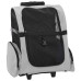 Cărucior Pentru Animale De Companie 3 În 1, Gri, 48X32X(57-106) Cm, Material Oxford