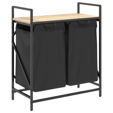 Coș De Rufe 2 Compartimente Cu Raft Stejar Sonoma