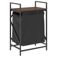 Coș De Rufe 1 Compartiment Cu Raft Stejar Maro