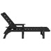 Mobilier De Lounge Pentru Grădină 2 Pcs Negru 53 X 195.5 X 30Cm