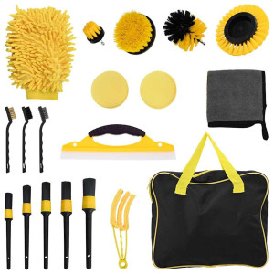 Set De Perii Pentru Curățarea Mașinii 19 Pcs Multi Color Na
