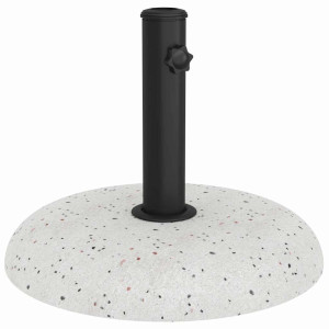 Bază Pentru Umbrelă Alb Și Negru 45 X 45 X 40 Cm Beton Și Metal Bază Pentru Umbrelă Alb Și Negru 45 X 45 X 40 Cm Beton Și Metal