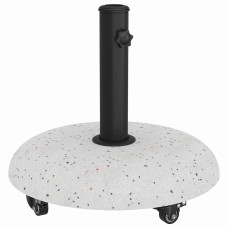Bază Pentru Umbrelă Alb Și Negru 45 X 45 X 40 Cm Beton Și Metal