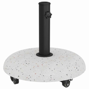 Bază Pentru Umbrelă Alb Și Negru 45 X 45 X 40 Cm Beton Și Metal Bază Pentru Umbrelă Alb Și Negru 45 X 45 X 40 Cm Beton Și Metal