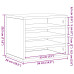 Organizator Birou Stejar Artizanal 36 X 26 X 29.5 Cm