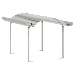 Capac Pentru Șemineu Argintiu 59.5 X 50 X 36.5 Cm